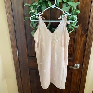 English Factory Slip Dress Embroidered Flowers